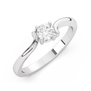 Stilizovan verenicki prsten belo zlato