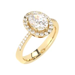 Raskosan prsten sa lab grown dijamantima