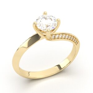 Stilizovan prsten sa lab grown dijamantima